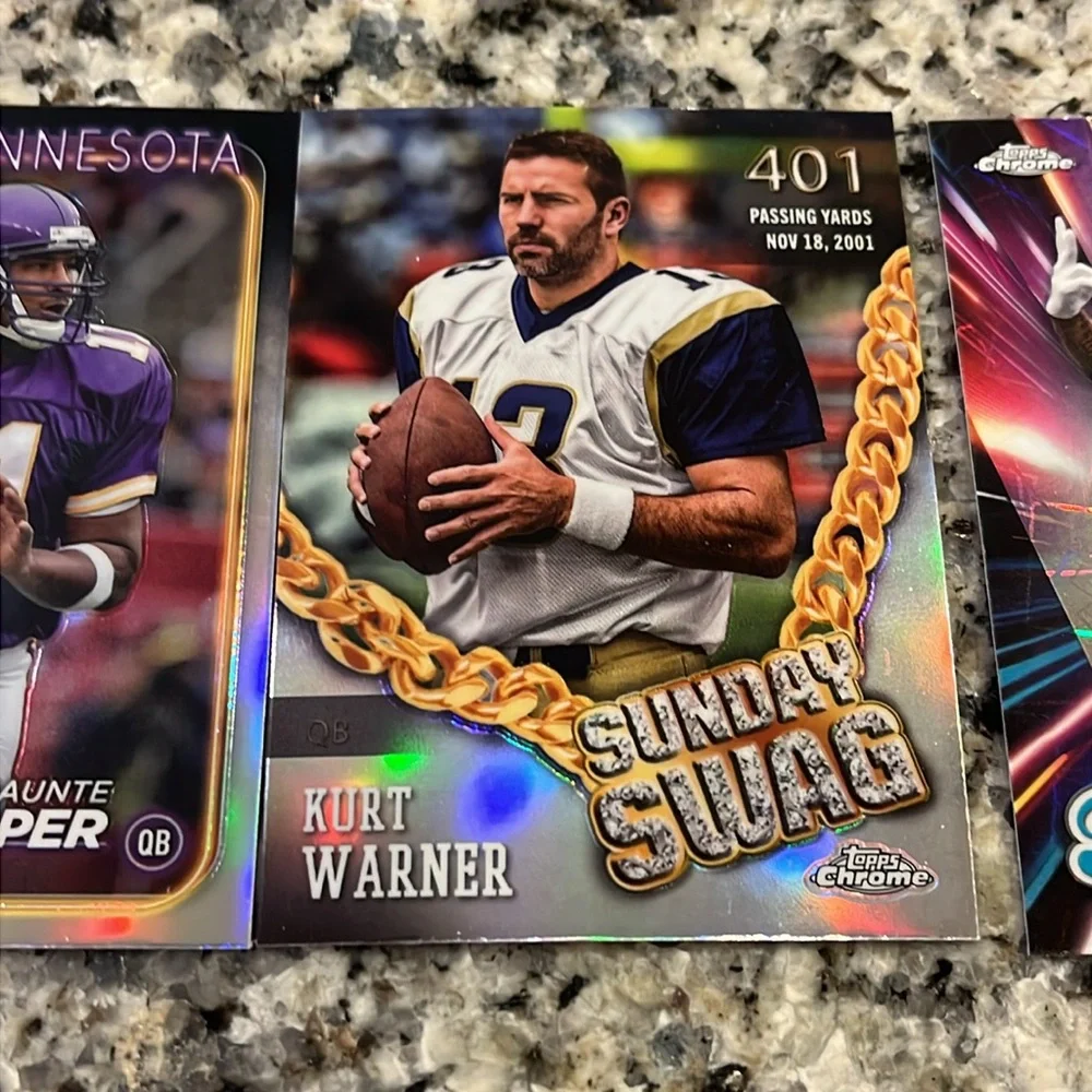 Topps Chrome 2024 24 Football Cards X 20 of which 1 Prism 2 refractors 5 rookies - Picture 5 of 11
